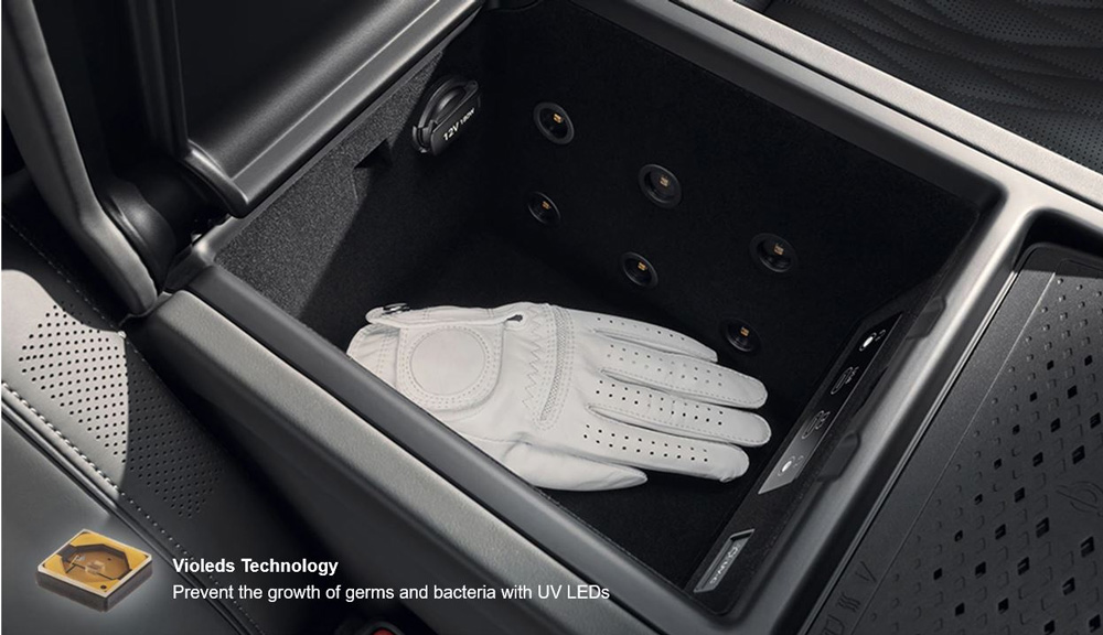 Seoul’s Violeds UV-C disinfection applied to Genesis G90 sedan