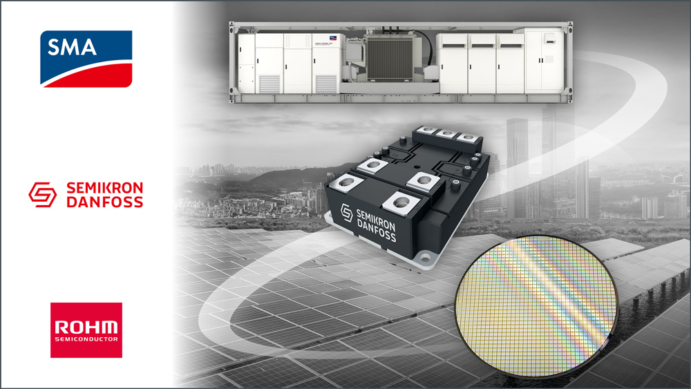 Semikron Danfoss’ module with ROHM’s latest 2kV SiC MOSFETs integrated into SMA’s large-scale solar system